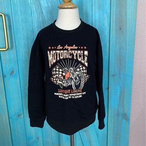 Girl’s Black Los Angeles Motorcycle Sweatshirt- 8Y